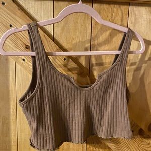 | NEW | brown crop top womens us medium